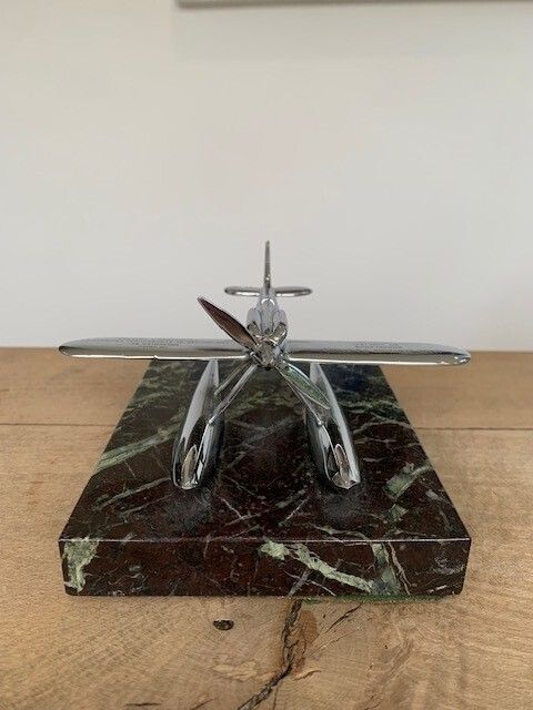 Spectacular Trophy In The Form Of A Model Of A Supermarine S5 Seaplane, Of Brooklands Concours D’elegance Interest. photo vintage