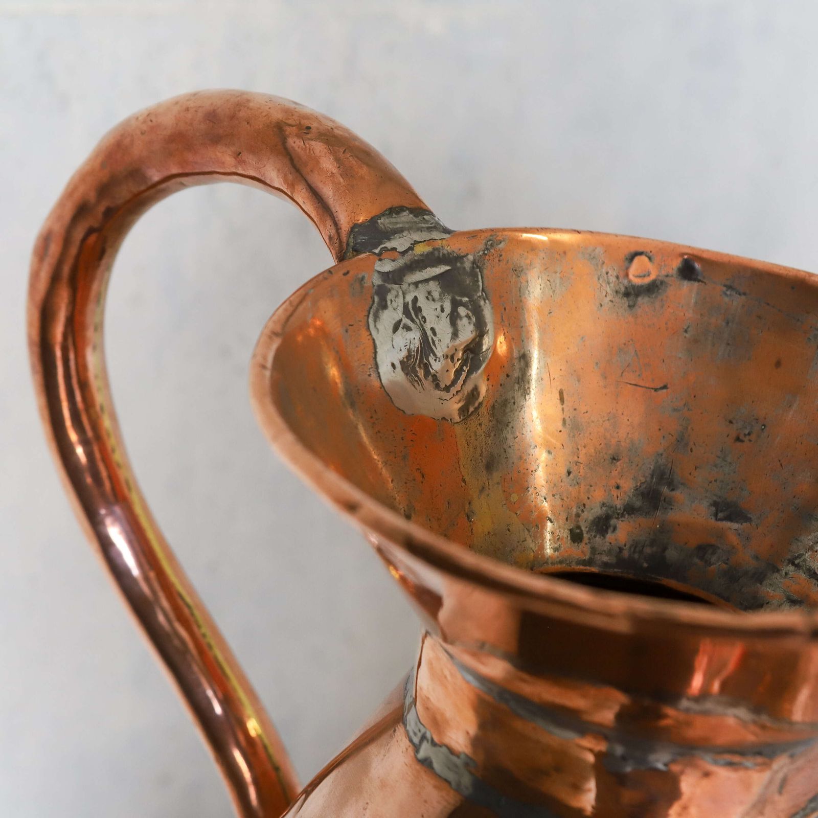 Authentic Georgian Period Large Scale Country House Copper Dairy Jug   Stamped 5 Gallons photo vinterior
