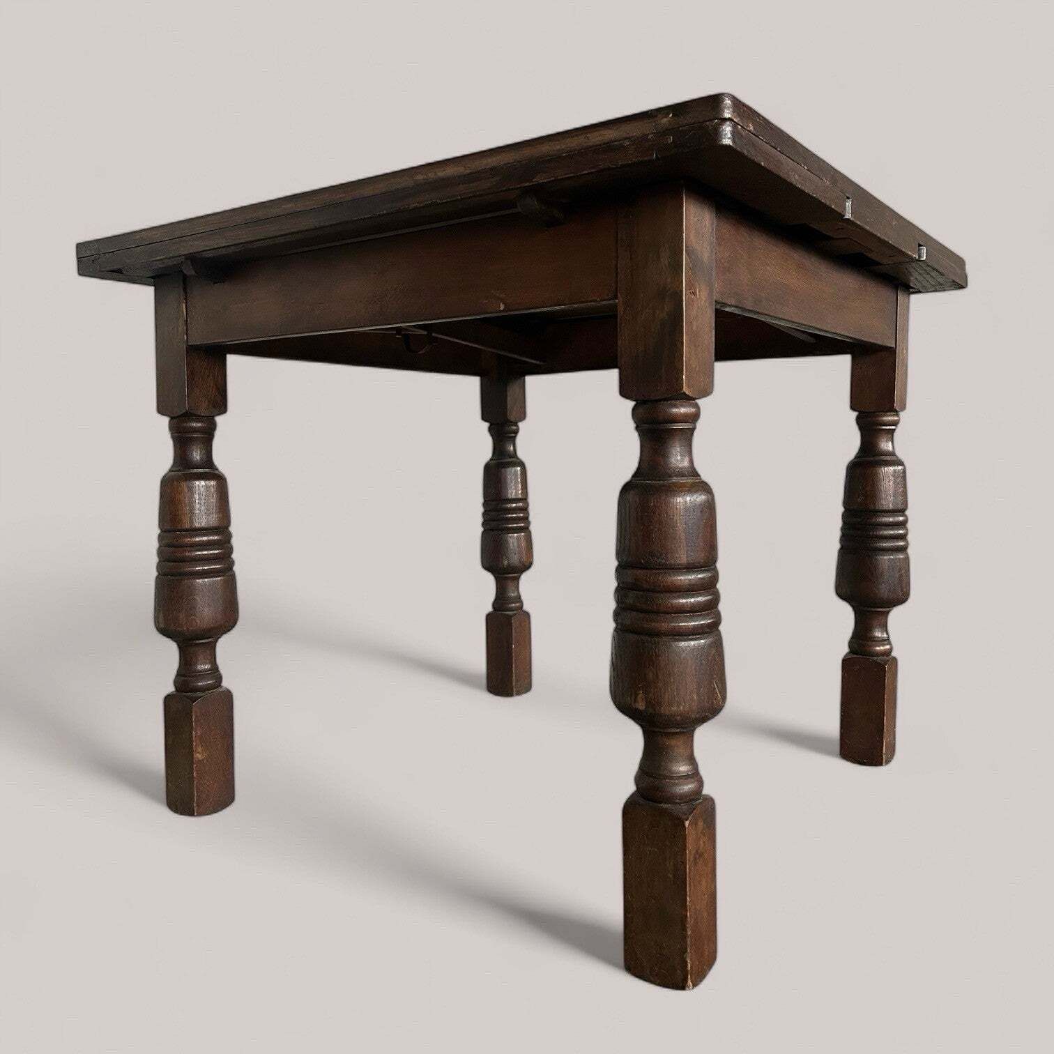 Antique Victorian Oak Drawer Leaf Table