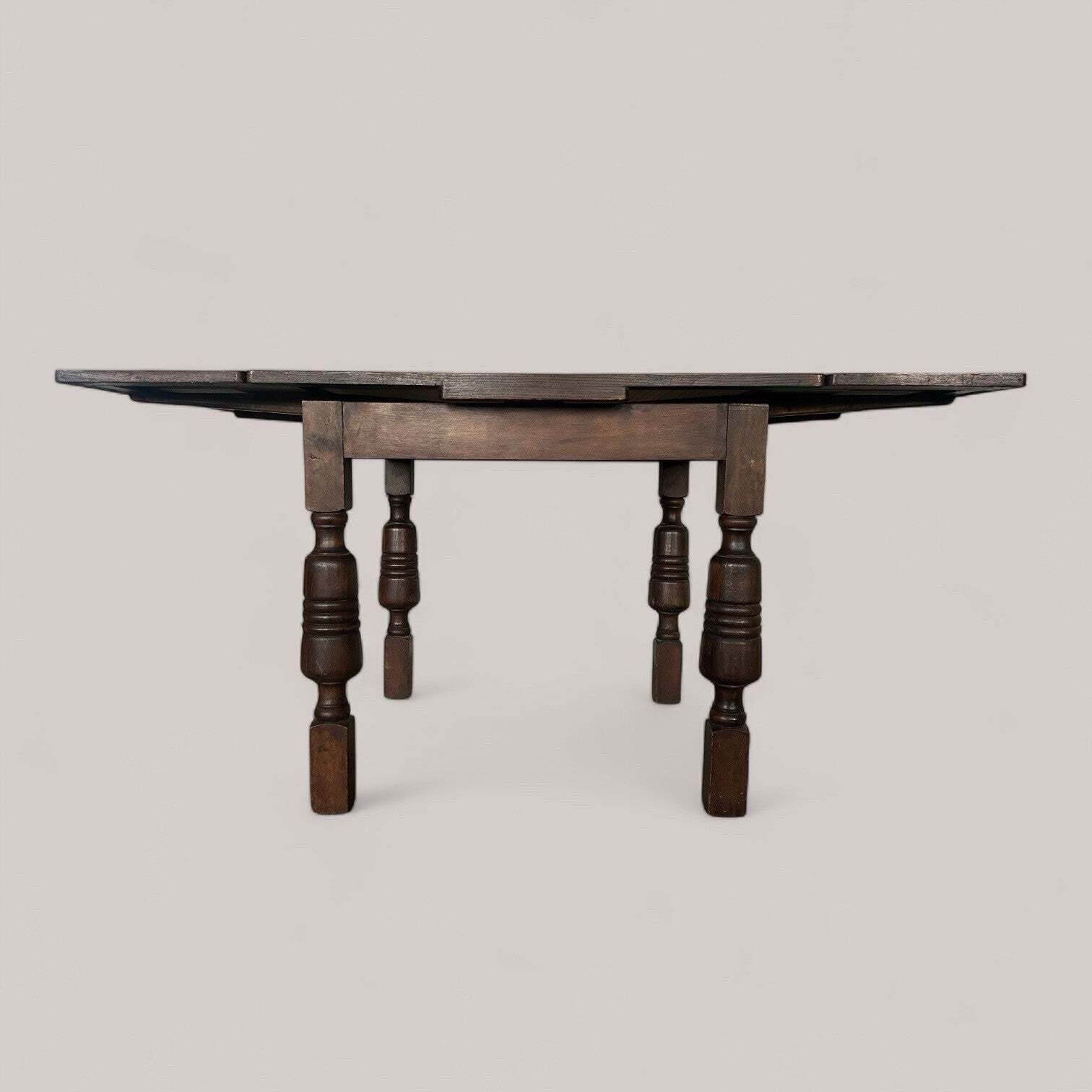 Antique Victorian Oak Drawer Leaf Table photo furniture