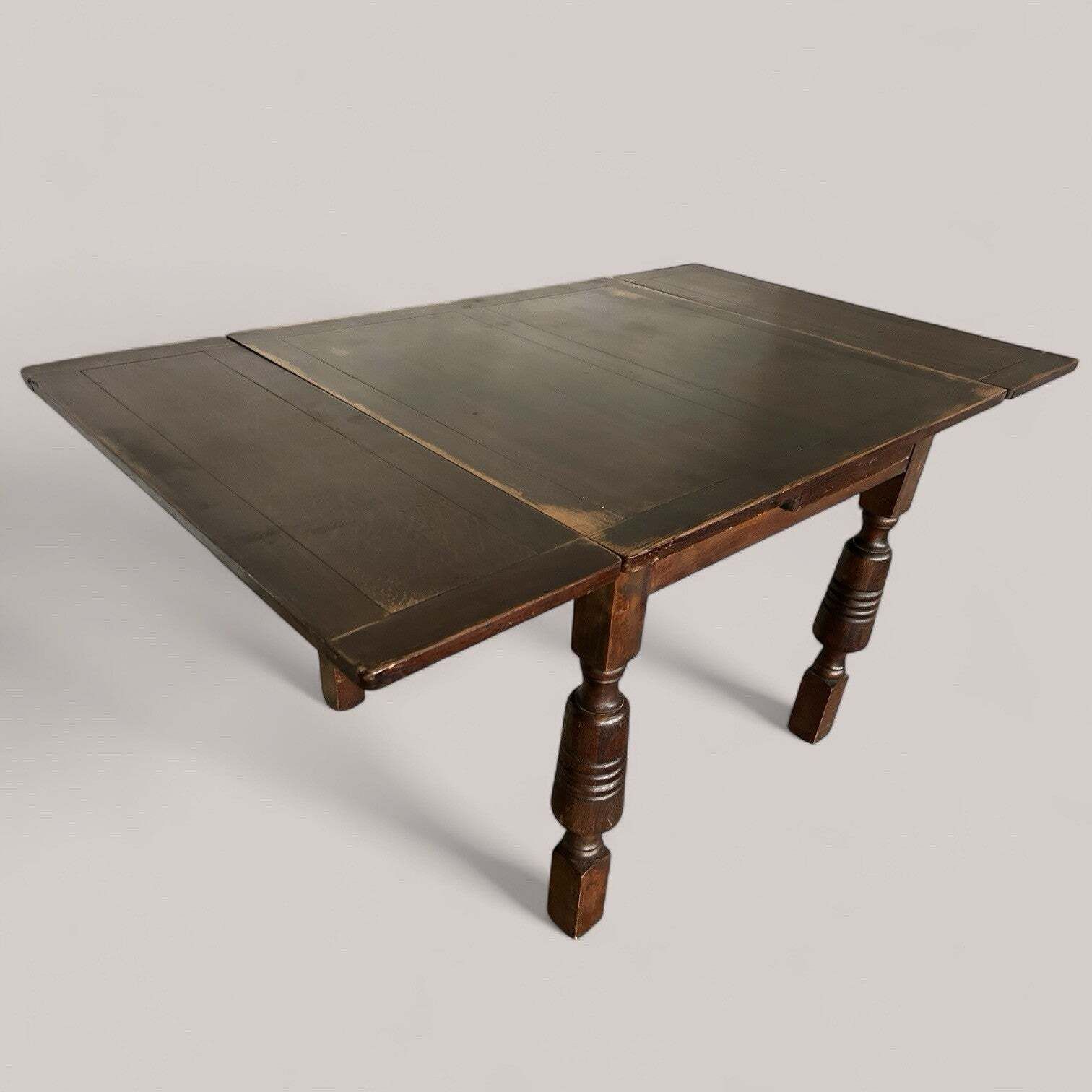 Antique Victorian Oak Drawer Leaf Table photo buy
