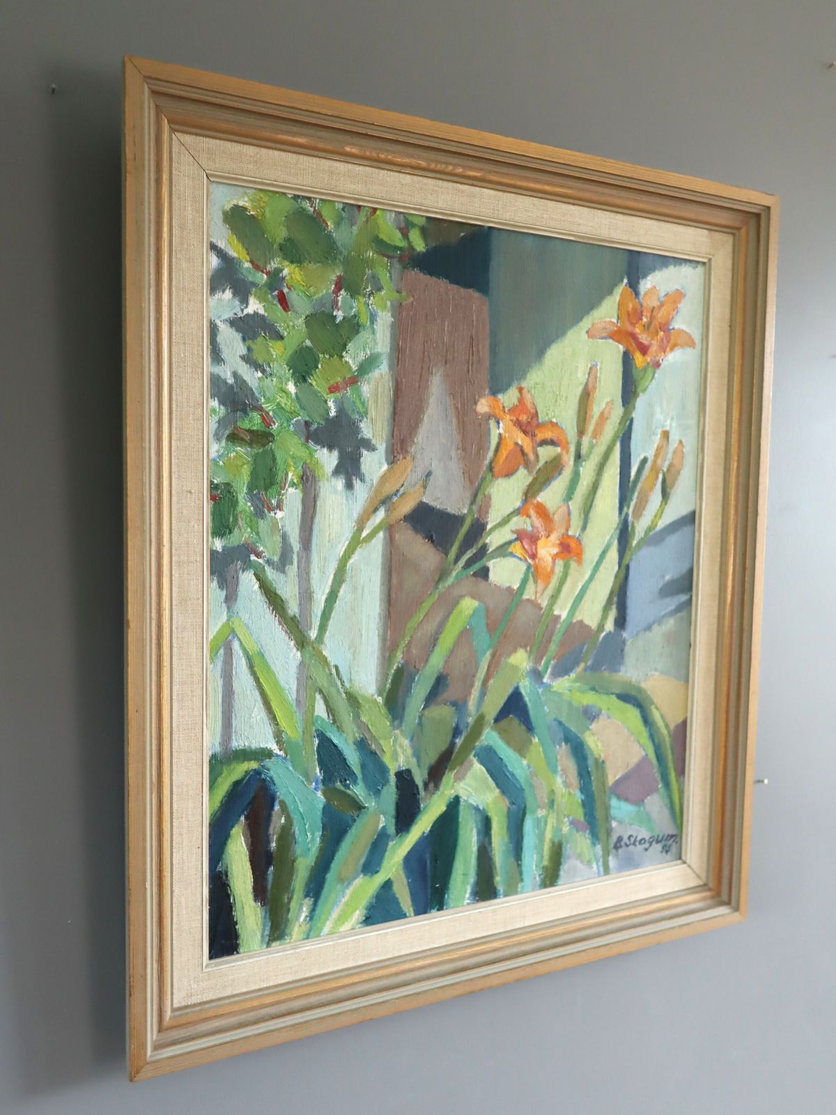 Daylilies In Sunlight Oil Painting photo for sale