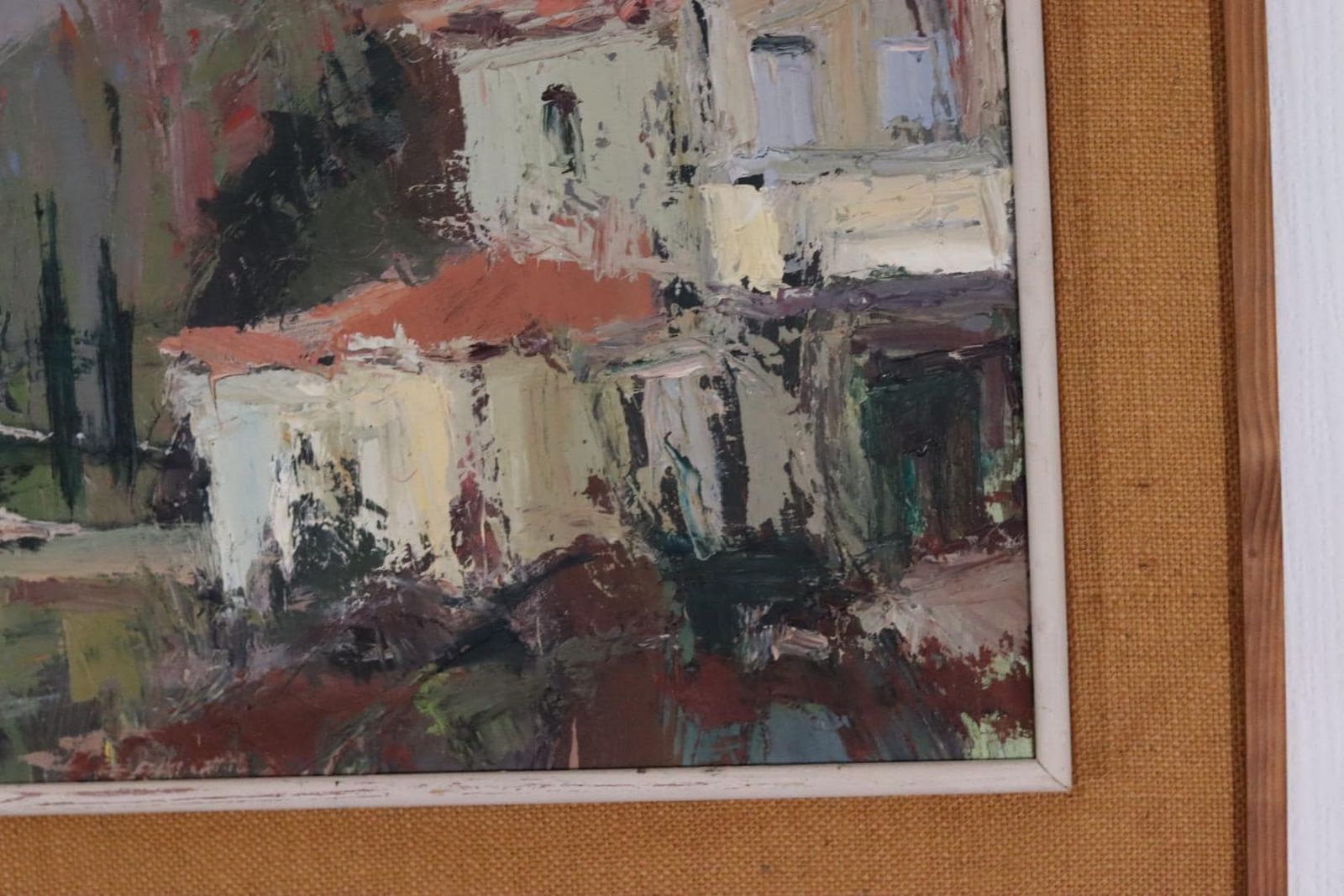 Original Mid Century Swedish Painting On Panel “Farm Motif” By Owe Wessbohn Vintage & Framed – 53 × 83 Cm (20.9" × 32.7") photo buy