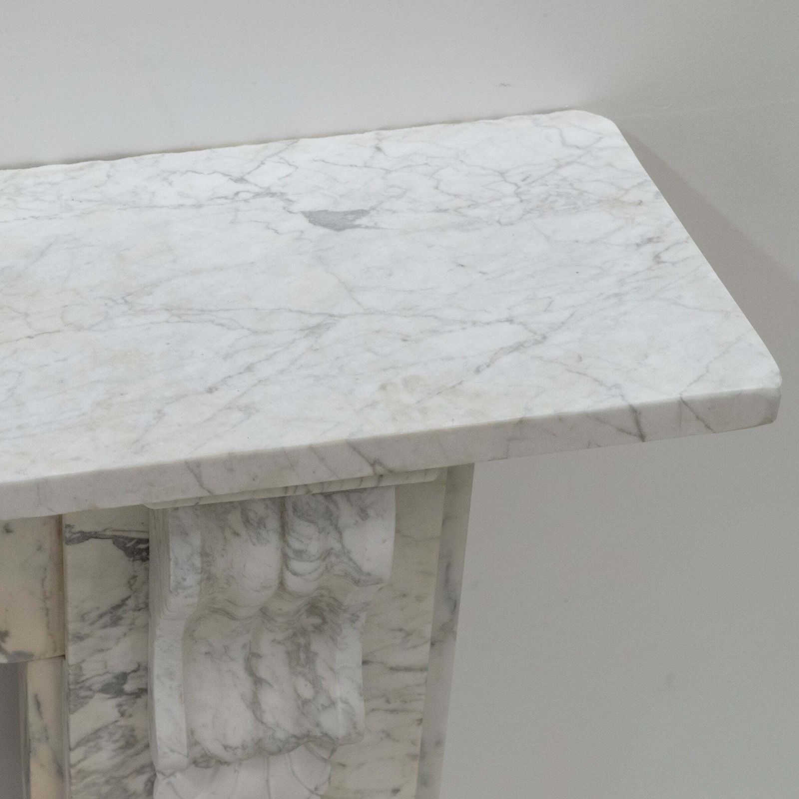 Large Antique Victorian Pencilvein Marble Corbel Fireplace Surround photo Home Fixtures