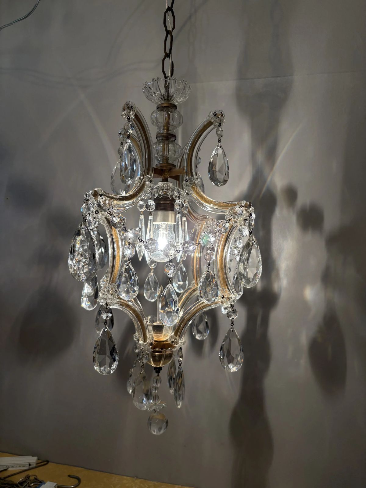 Italian Mid Century Maria Theresa Crystal Chandelier photo furniture