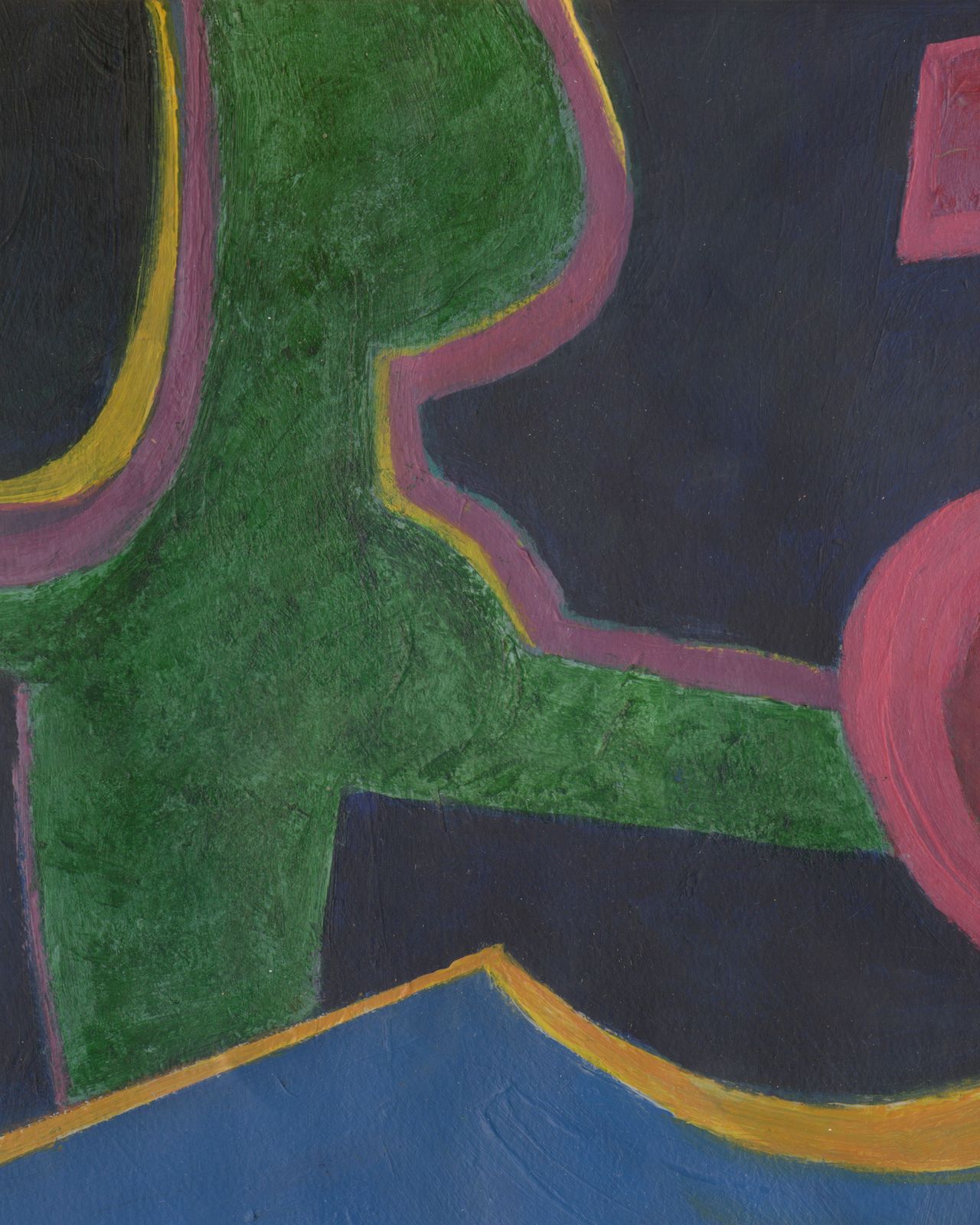 Joyful Semi Abstract Contemporary Framed Acrylic Painting photo for sale