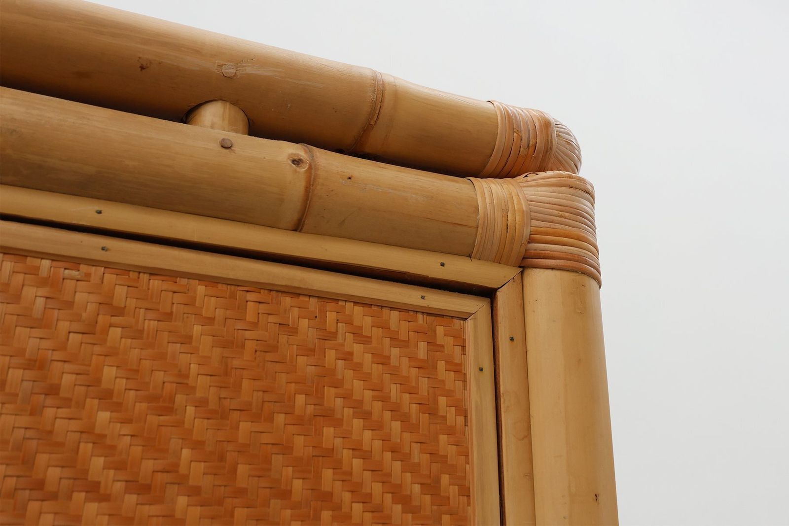 Mid Century Bamboo And Rattan Wardrobe, Italy, 1960s photo furniture