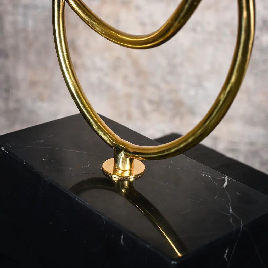 Spiral Sculpture In Gilded Bronze, Contemporary Style photo 1435.0