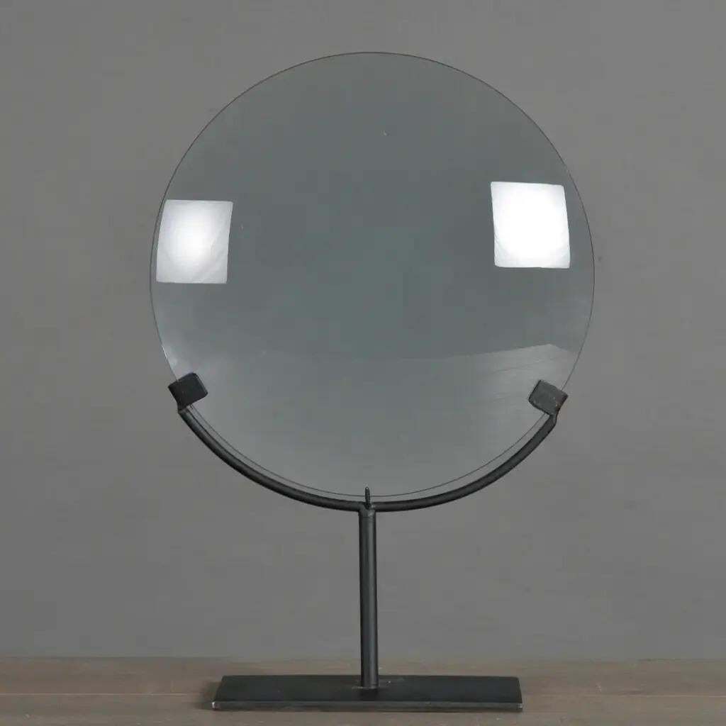 Optical Magnifying Glass With Stand – Precision Glass And Matte Black Metal photo furniture
