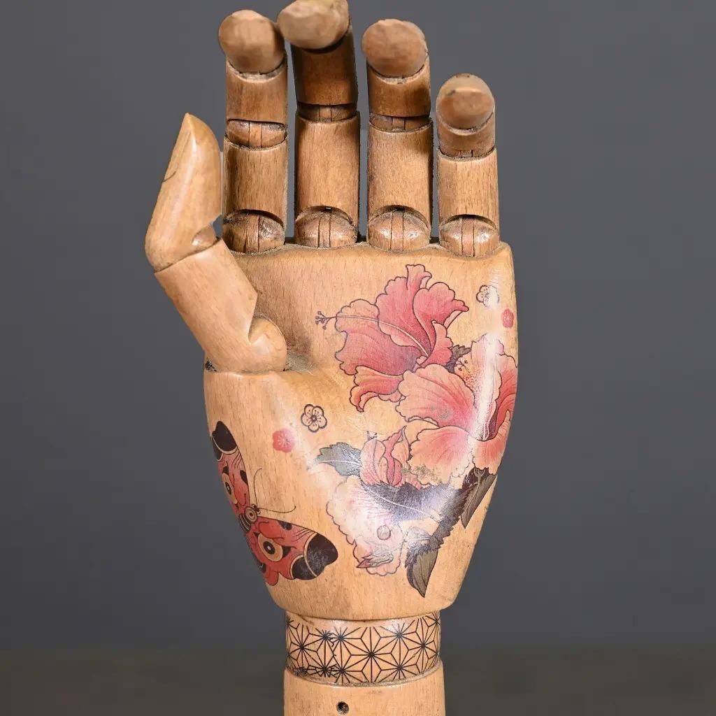 Tattooed Wooden Arm photo for sale