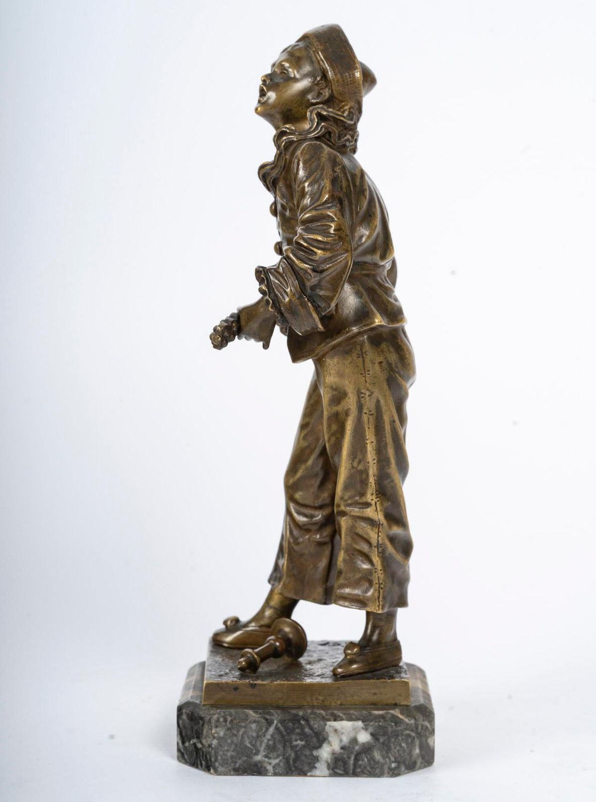 Sculpture In Patinated Bronze, Signed Bouret, Xxth Century, Art Deco Style. photo for sale