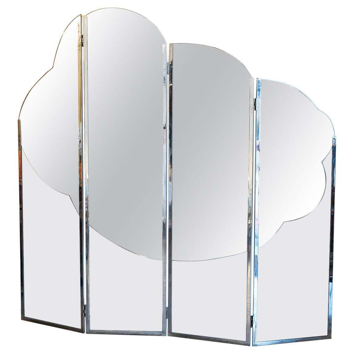 Mirror, Triptych, Mirror Screen, 1973, By Saint Gobain.