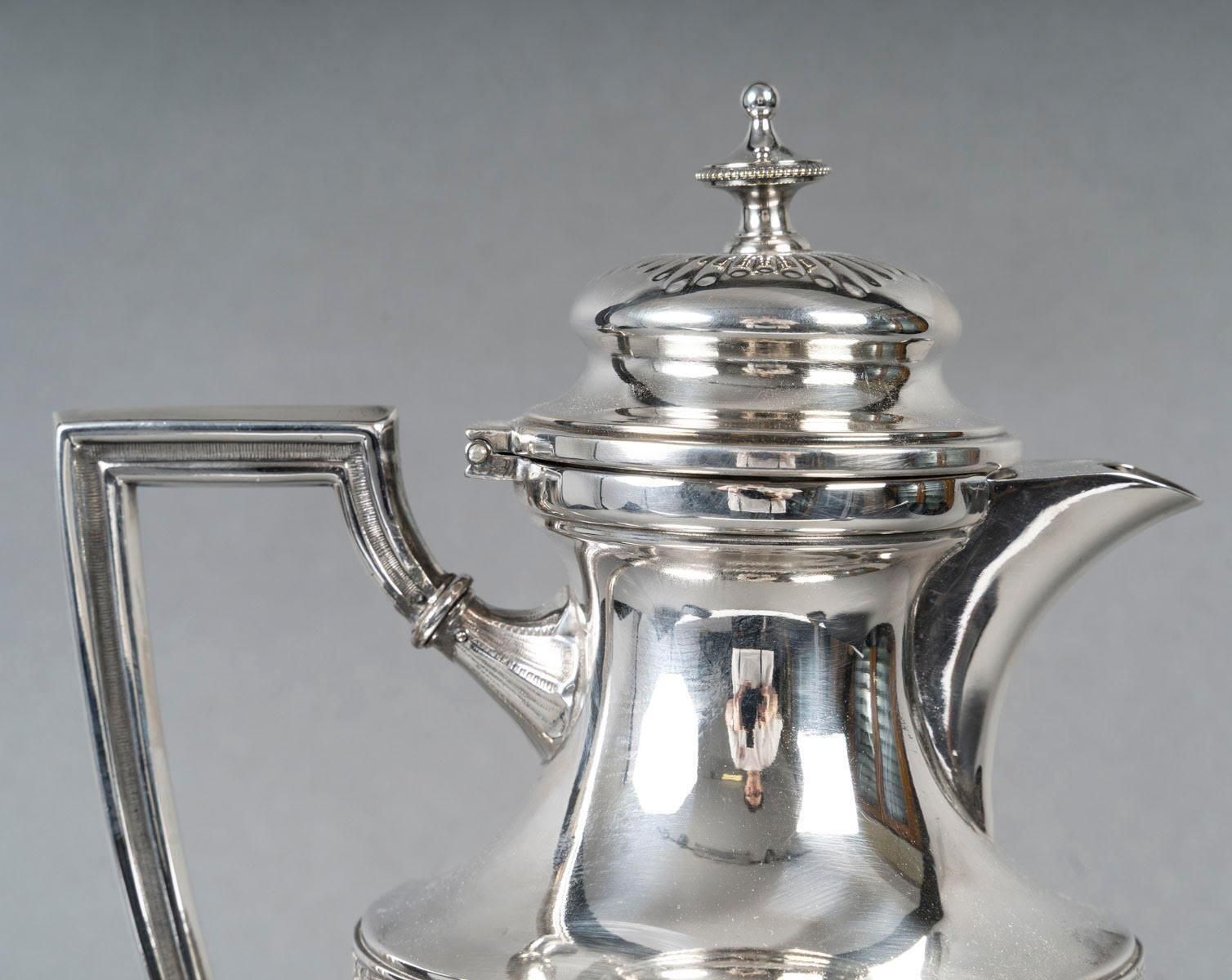 Early 20th Century Silver Plated Decanter, Napoleon III Style. photo Home Decor