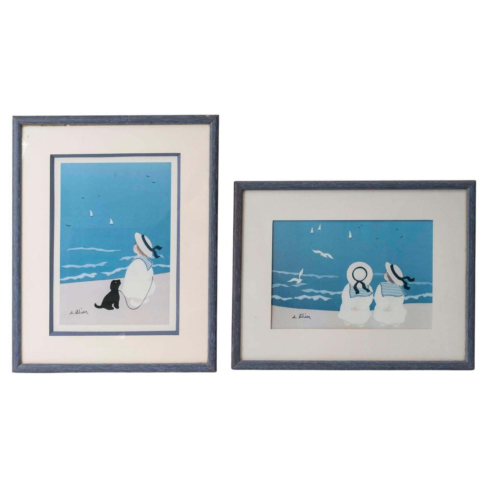 Pair Of Beautifully Framed Reproductions Featuring 20th Century Children.