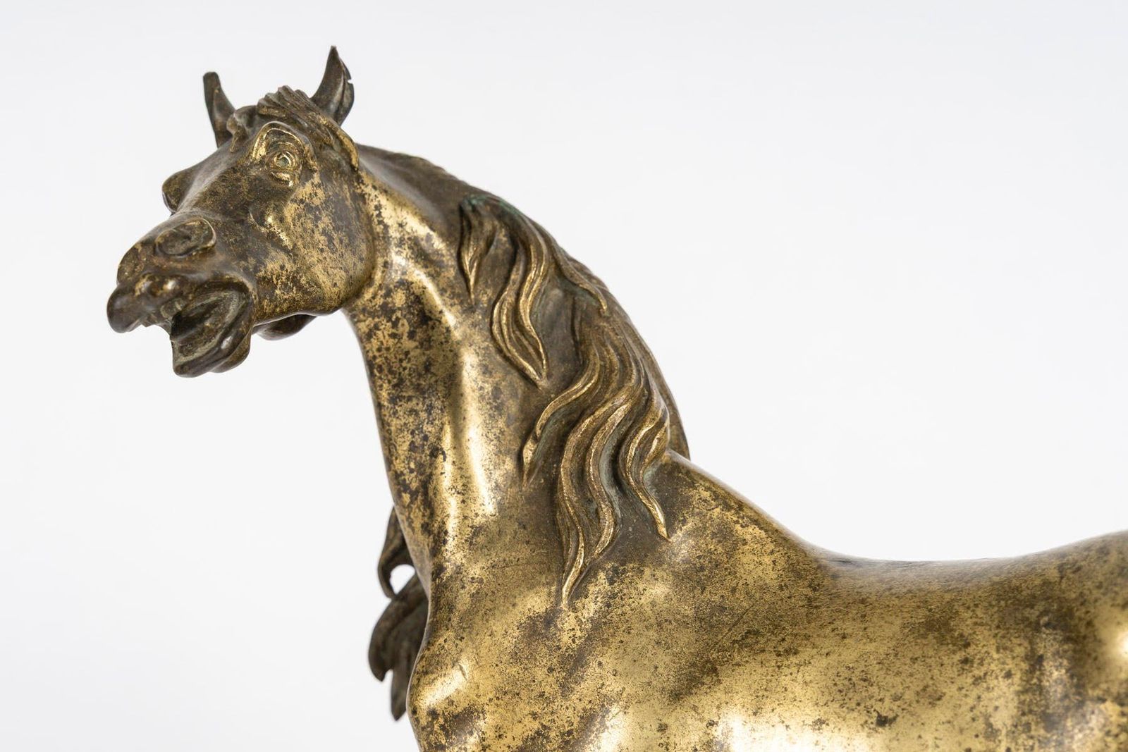 Bronze Sculpture Of A Horse, 20th Century. photo furniture