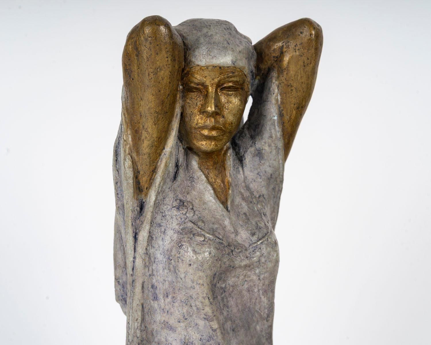 Bronze Sculpture Of A Woman, 1991, Signed. photo for sale