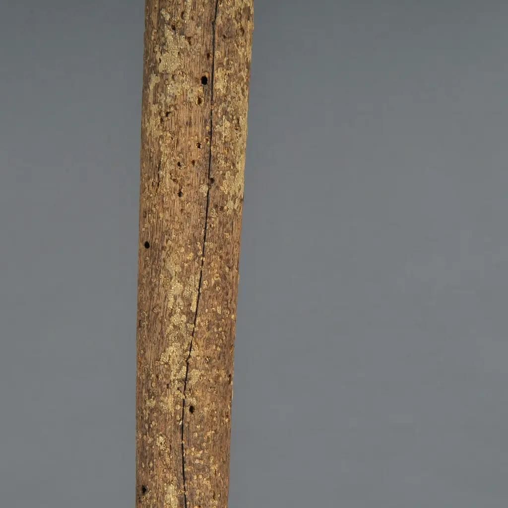 Ethnic Carved Wood Paddle On Stand, Natural Patina, Borneo, 18th–19th C. photo Art