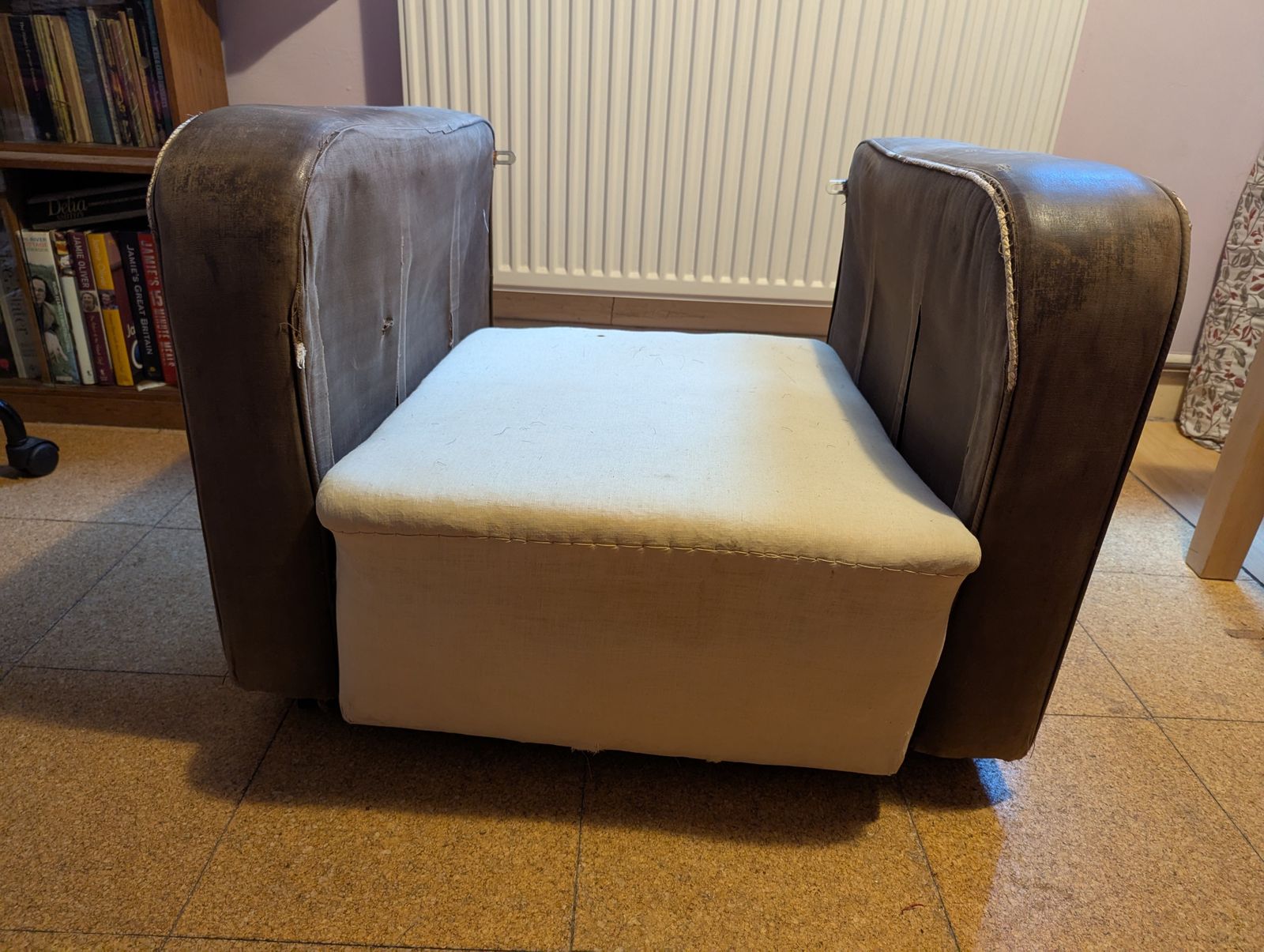 Minty Armchair 100 Yrs Old Structurally Sound Needs Reupholstering. Very Comfortable. 79cm Wide, 90cm Tall, Seat 44cm.