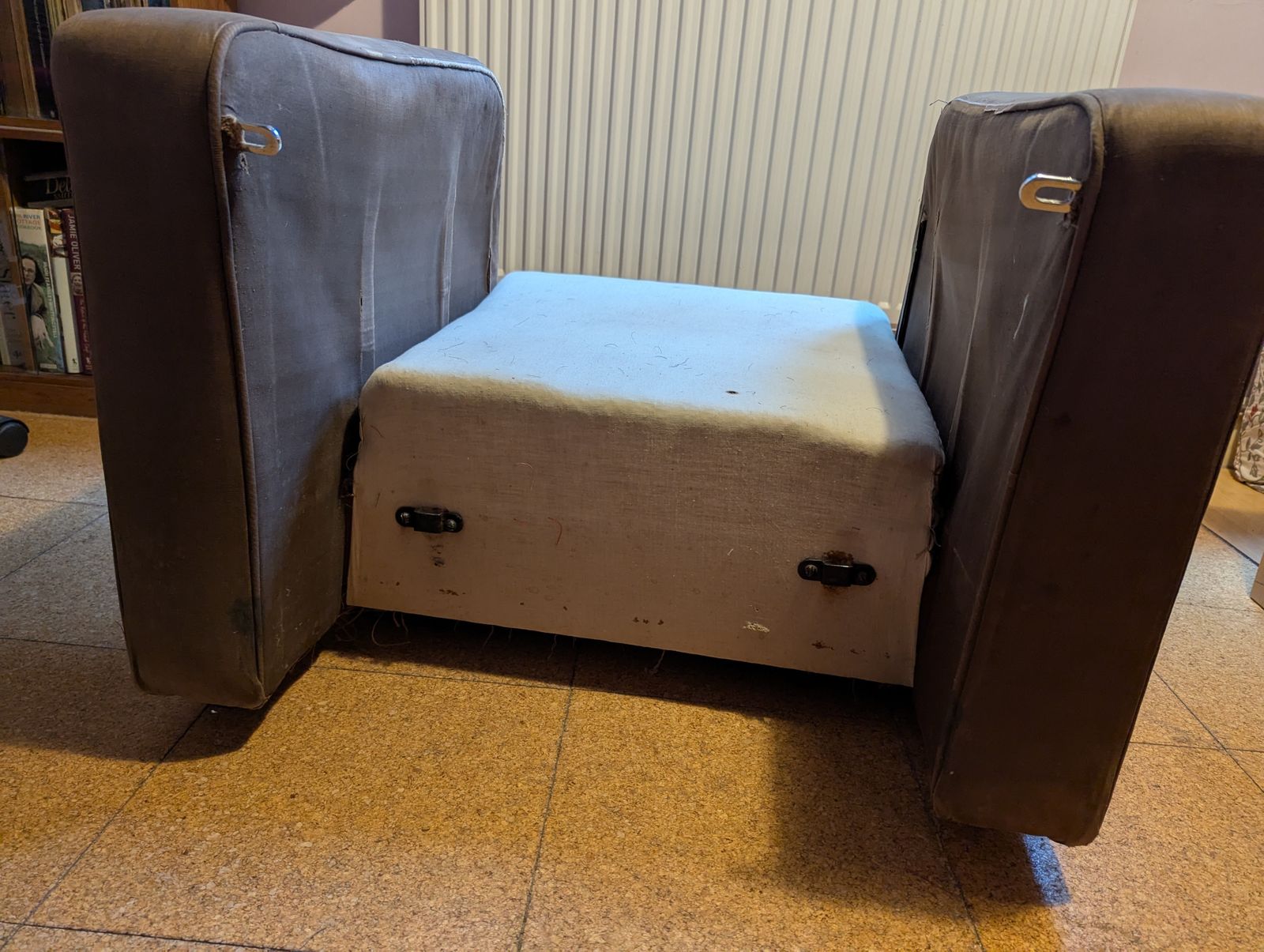 Minty Armchair 100 Yrs Old Structurally Sound Needs Reupholstering. Very Comfortable. 79cm Wide, 90cm Tall, Seat 44cm. photo buy