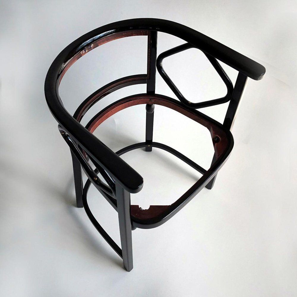 photo for sale Armchairs Attributed To Josef Hoffmann For Thonet, Austria, 1970s, Set Of 8
