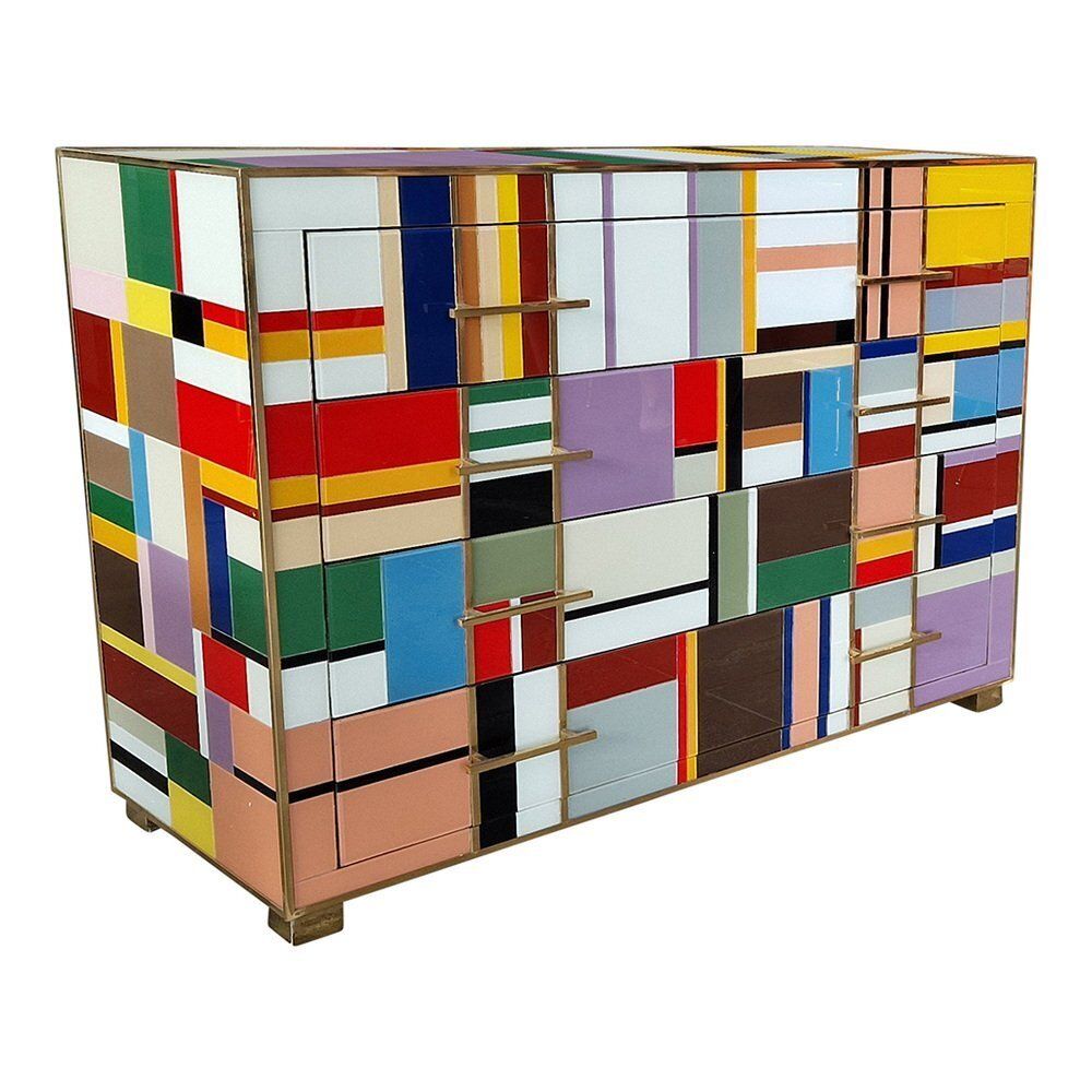 Vintage Chest Of Drawers In Murano Glass, 1980s photo 5585.0