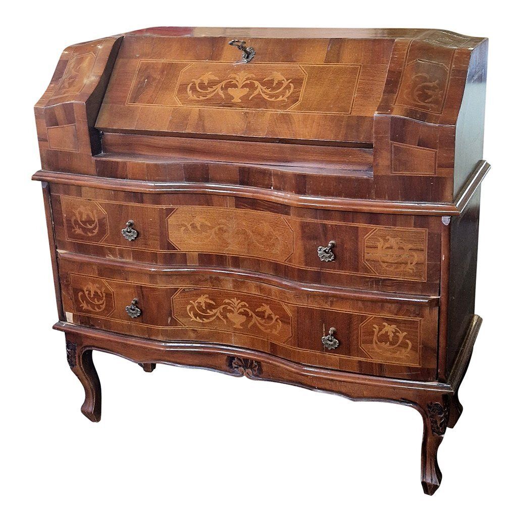 Walnut Secretaire, Italy, 1980s photo furniture