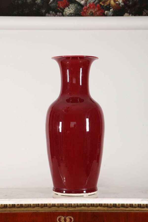 Large Sang De Boeuf Glazed Vases, Early 20th Century, Set Of 2 photo furniture