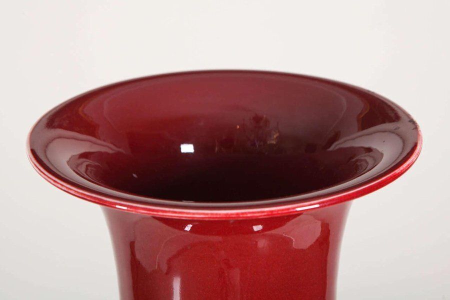 Large Sang De Boeuf Glazed Vases, Early 20th Century, Set Of 2 photo for sale