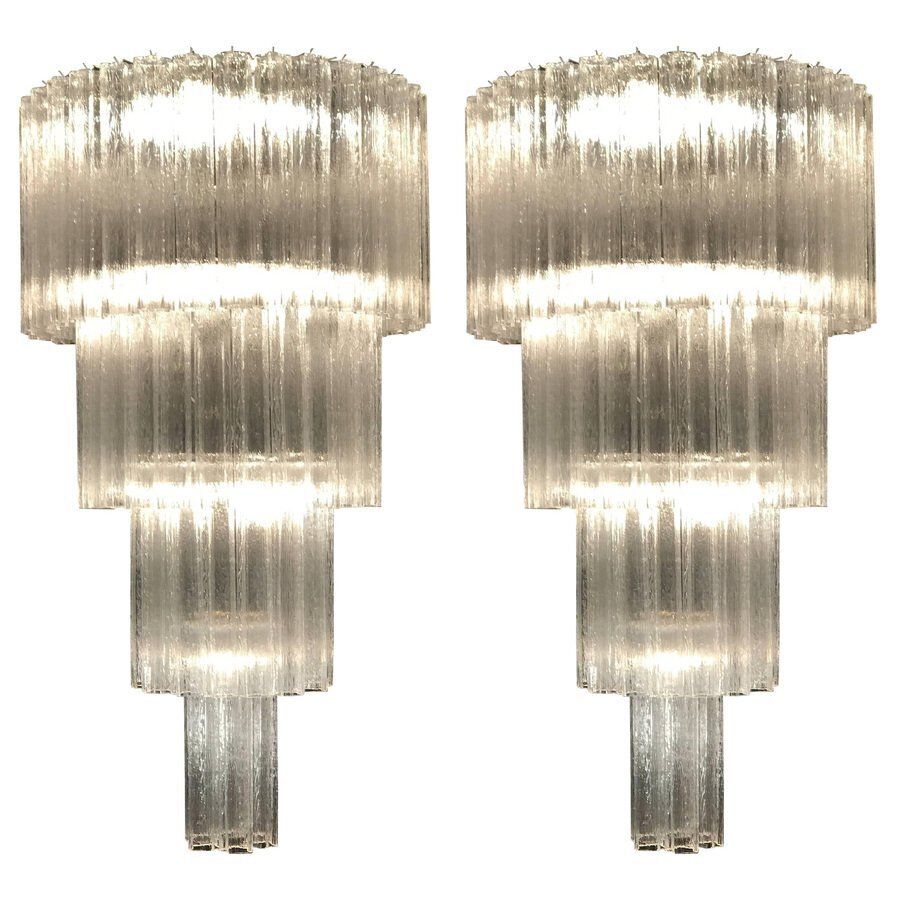 Italian Murano Glass Tronchi Chandeliers, Set Of 2 photo buy