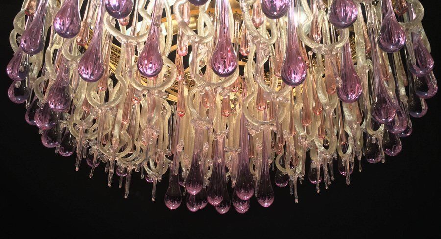 Chandelier In The Style Of Barovier & Toso, 1960s photo vinterior