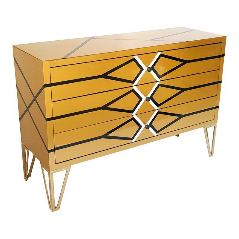 Colored Laminate Dresser With 3 Drawers, 1980s photo for sale
