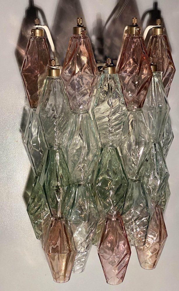 Poliedri Wall Lights By Carlo Scarpa For Venini, 1980, Set Of 2 photo vintage