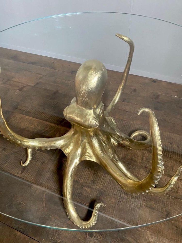 Sculptural Octopus Gilt Bronze Center Or Dining Table photo for sale