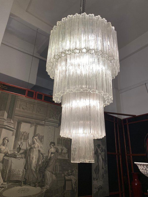 Italian Murano Glass Tronchi Chandeliers, 1990, Set Of 2 photo buy