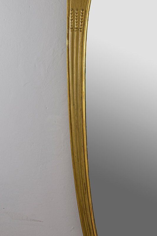 Large Italian Midcentury Gilt Wood Mirror, 1950 By Paolo Buffa photo vinterior