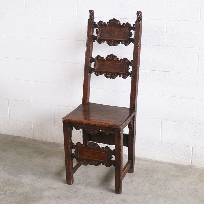 Renaissance Chair In Carved Walnut photo furniture
