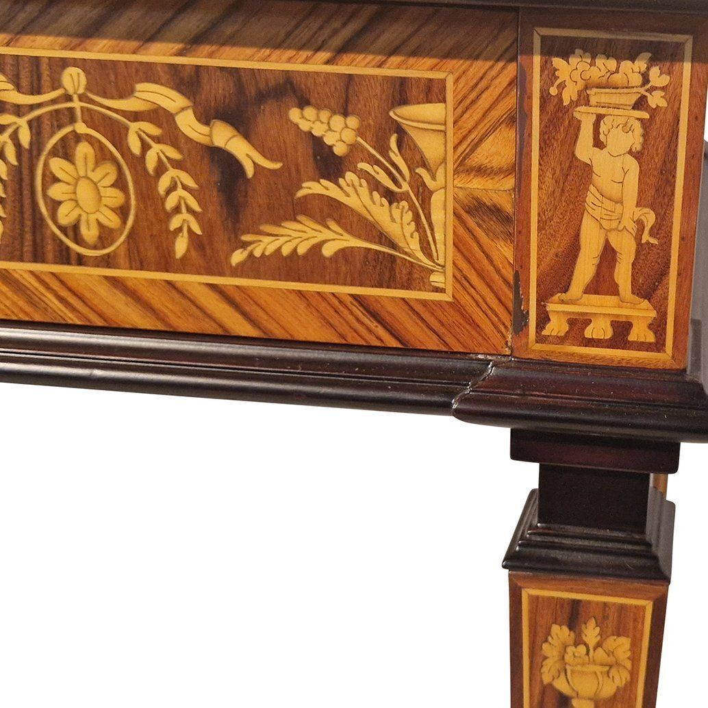 Louis XVI Style Inlaid Writing Table, 1980s photo buy