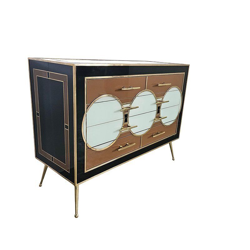 Glass Dresser With Four Drawers, 1980s photo Furniture