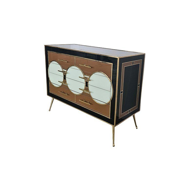Glass Dresser With Four Drawers, 1980s photo vintage