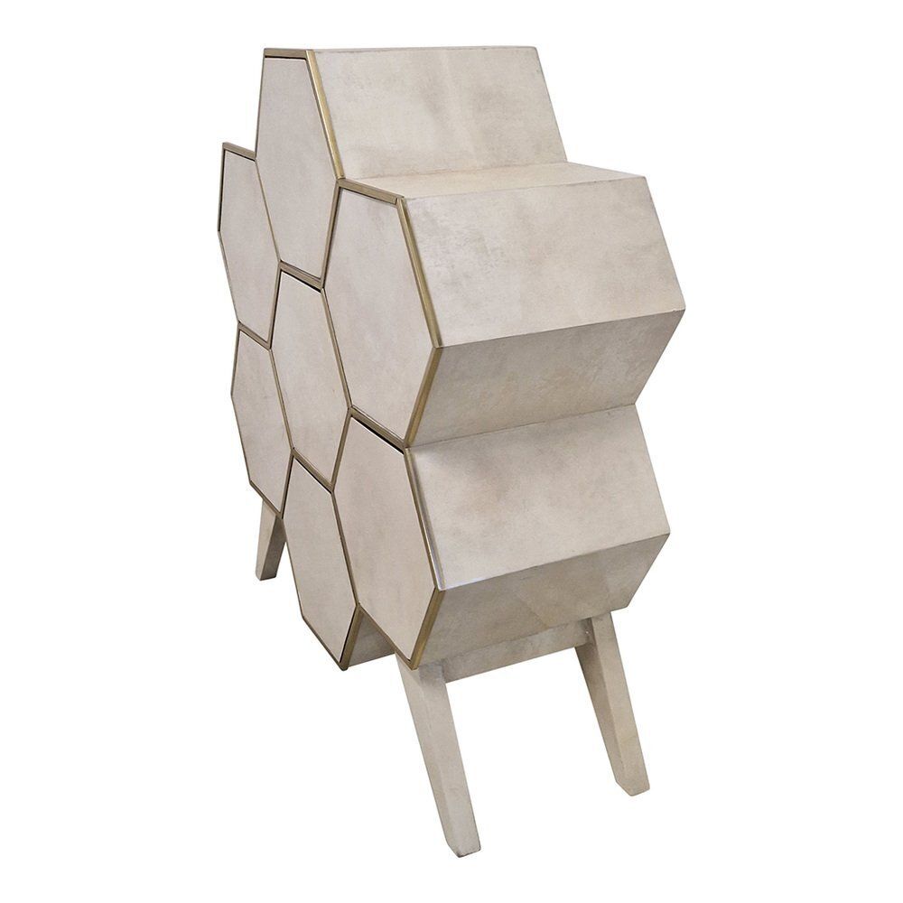 Parchment Chest Of Drawers, 1980s photo vinterior