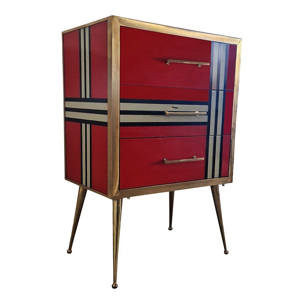 Red Murano Glass Dresser, 1980s photo 4474.0