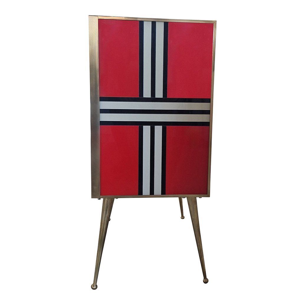Red Murano Glass Dresser, 1980s photo vintage