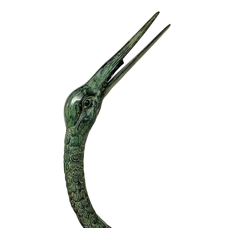 photo for sale Bronze Heron Sculptures, Italy, 20th Century, Set Of 2