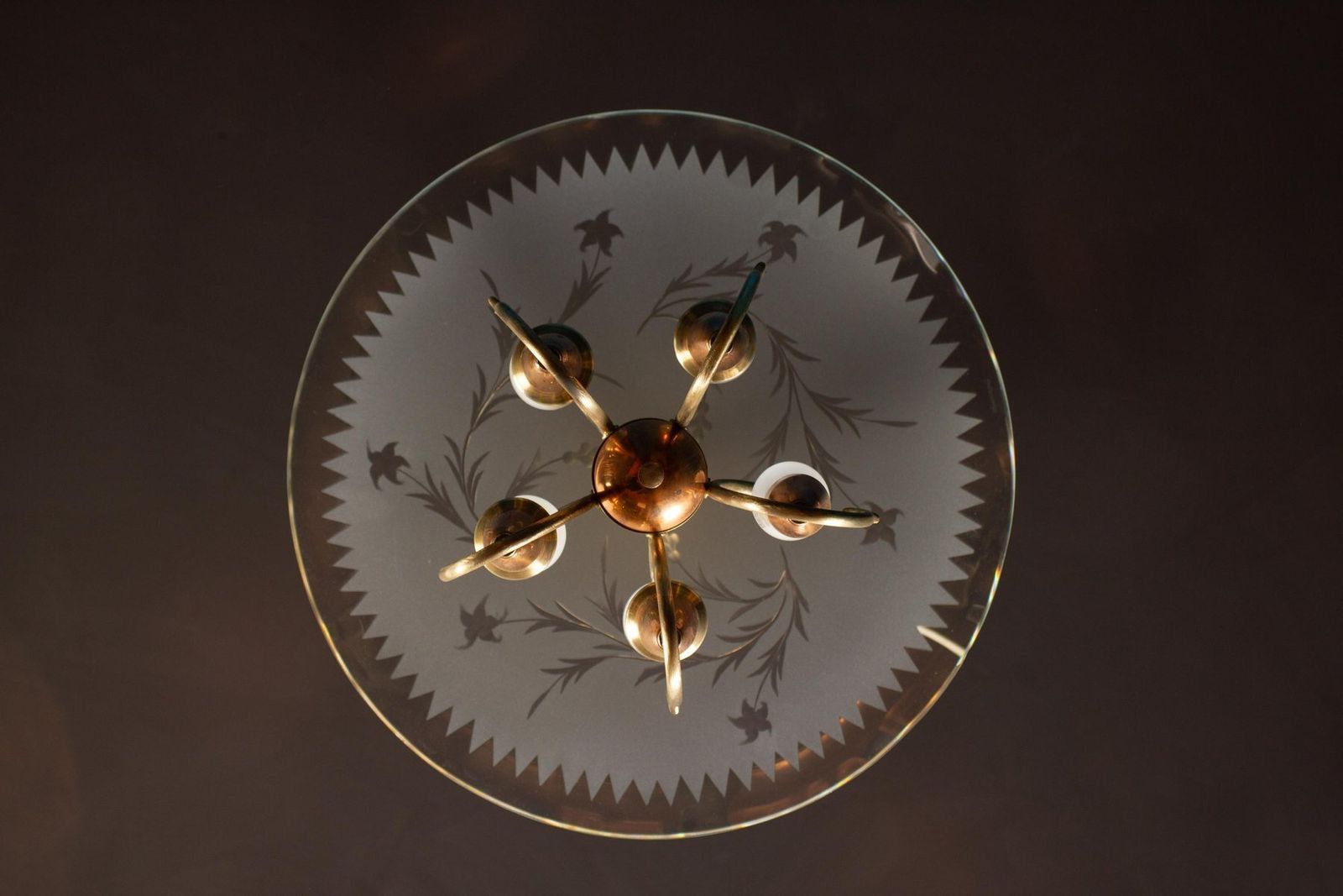 Art Deco Pendant Lamp In The Style Of Pietro Chiesa For Fontana Arte, Italy, 1940s photo vinterior
