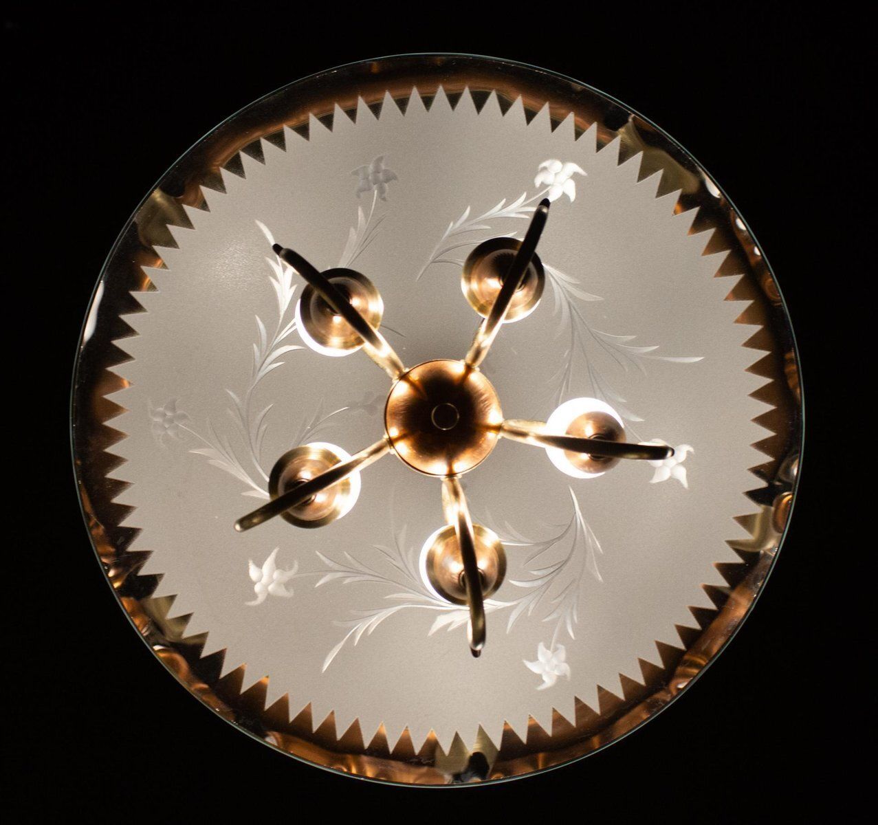 Art Deco Pendant Lamp In The Style Of Pietro Chiesa For Fontana Arte, Italy, 1940s photo buy