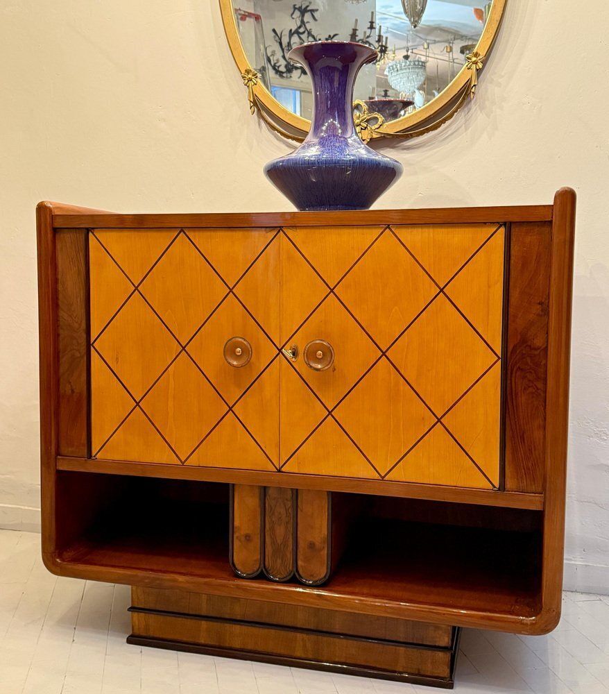 photo furniture Italian Art Deco Cabinets Attributed To Osvaldo Borsani, 1940s, Set Of 2