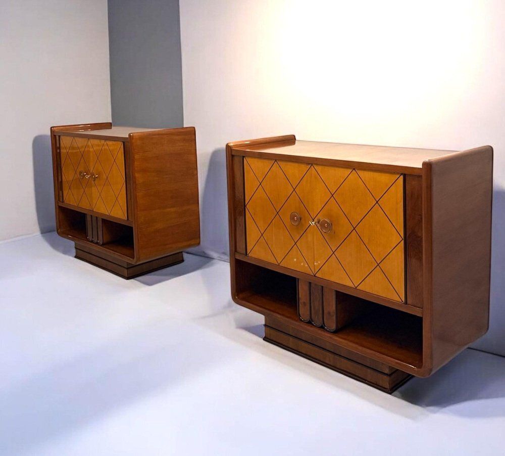 10919.0 Italian Art Deco Cabinets Attributed To Osvaldo Borsani, 1940s, Set Of 2 photo