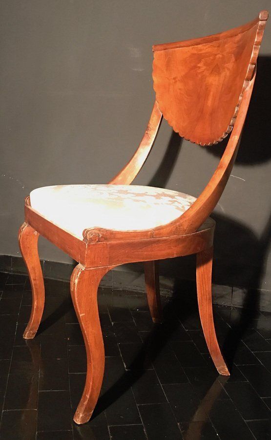 Furniture Italian Dining Chairs With Armchairs, 1790s, Set Of 10 photo
