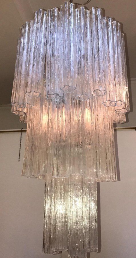 12548.0 Murano Glass Tronchi Chandeliers, 1960s, Set Of 2 photo