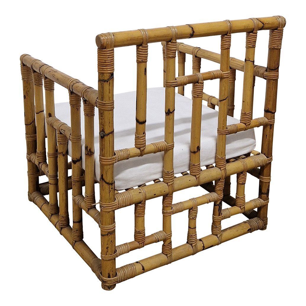 photo for sale Set Of Bamboo And Rattan Armchairs, 1950s